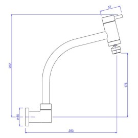 Torneira Pia Parede Movel Link Deca 1168.C.LNK
