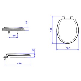 Assento Plastico SlowClose Izy/Ravena/Studio Deca AP.165.17