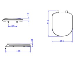 Assento Vogue Plus Plastico Deca AP.50.17