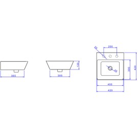 Cuba Apoio Quadrada Com Mesa Deca L.270.17