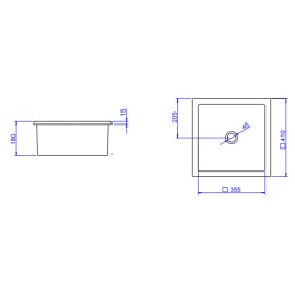 Cuba Embutir Quadrada Série Trio Deca L.701.17