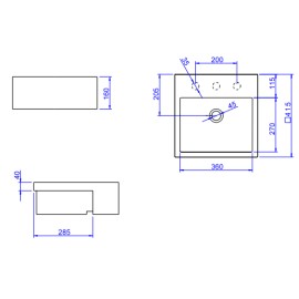 Cuba Semi-Encaixe Quadrada Com Deck Deca L.830.17
