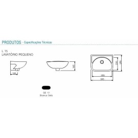 Lavatório 395X295mm Izy Deca L.15.17