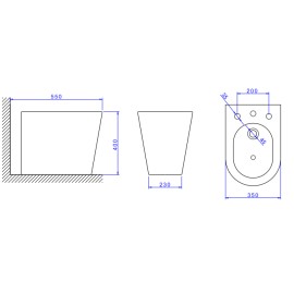Bidê Convencional 3 Furos Link Deca B.23.17