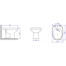 Bidê 3 Furos Monte Carlo Deca B.8.17