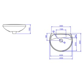 Lavatorio 455X360mm Ravena Deca L.915.17 Lavatorio 455X360mm Ravena Deca L.915.17
