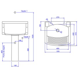 Tanque Médio De 30 Litros 535X510 Deca TQ.02.17