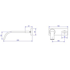 Torneira Lavatorio Parede Polo Com Chapa Deca 1179.C33