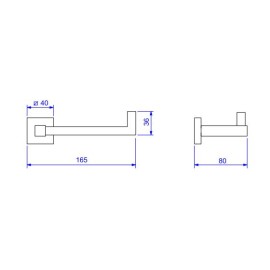 Papeleira Ou Porta Toalha Rosto Quadratta Deca 2020.C83