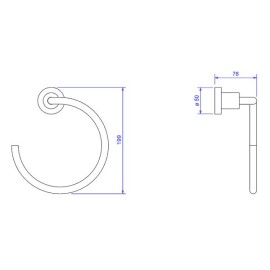 Porta Toalha Argola Slim Deca 2050.C.SLM