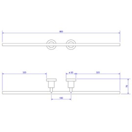Porta Toalha Barra Dupla Slim Deca 2042.C.SLM