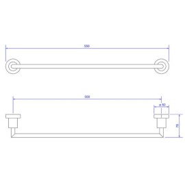 Porta Toalha Barra Slim Deca 2040.C.SLM