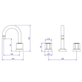 Misturador Lavatorio Mesa Targa Deca 1877.C40.CR
