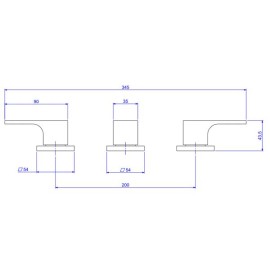 Misturador Bide Unic Deca 1895.C90