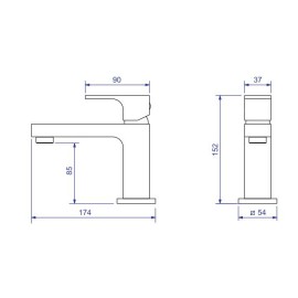 Misturador Monocomando Lavatório Bica Baixa Unic Deca 2875.C90