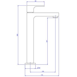 Torneira Bica Alta Mesa Para Cuba De Apoio Unic Deca 1189.C90