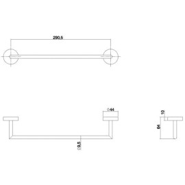 Porta Toalha Barra da linha Disco de 30cm Deca 2040.C.030.DSC