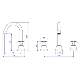 Misturador Lavatorio Mesa Max Deca 1877.C34