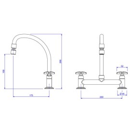 Misturador Pia Mesa Bica Mov&eacute;l Max Deca 1256.C34