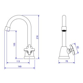 Torneira Lavatorio Mesa Max Deca 1196.C34