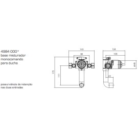 Base monocomando para Ducha Higienica Deca 4984.000
