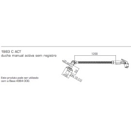 Ducha sem registro para ducha higienica Deca 1983.C.ACT