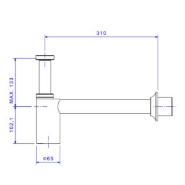 Sifão Para Tanque de Inox 1.1/4 Deca 1680.C.114