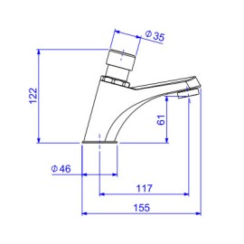 Torneira Lavatorio Mesa Fechamento Automatico Deca 1173.C