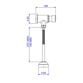 Valvula Para Mictorio Eco Horizontal Decamatic Deca 2572.C
