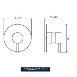 Acabamento Monocomando Ducha Higienica Link 4993.C.LNK.ACT