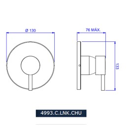 Acabamento Monocomando Chuveiro Link 4993.C.LNK.CHU