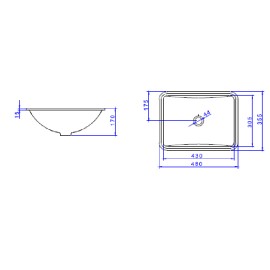 Cuba Embutir Retangular Deca L.375.17