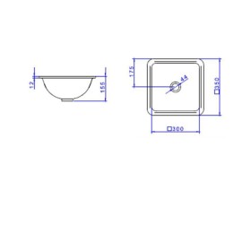 Cuba Embutir Quadrada 35cm Deca l.415.17