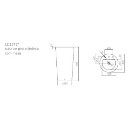 Cuba Deca Piso cilíndrica com mesa LC.1272.17
