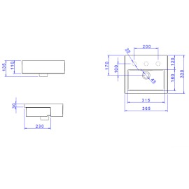 Cuba Deca Semi-Encaixe 365X330MM Com Deck L.733.17
