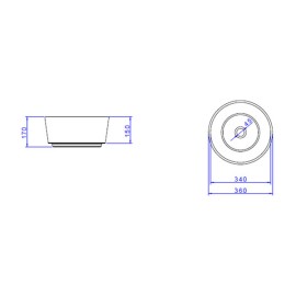 Cubas de Apoio Redondo Deca L.146.17