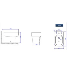 Bide 3 furos Unic Deca B.45.17
