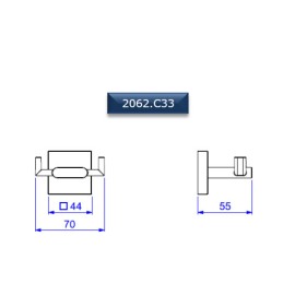 Cabide Duplo Polo Deca 2062.C33