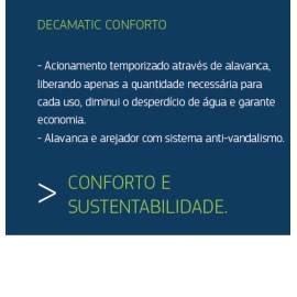 Torneira Lavatorio Mesa Fechamento Automatico Conforto Deca 1173.C.CONF