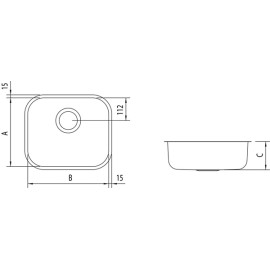 Cuba Embutir Lavinia 47 BL Inox Brilho