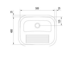 Tanque Tramontina de Encaixe/Embutir Prime Polido 94400/407
