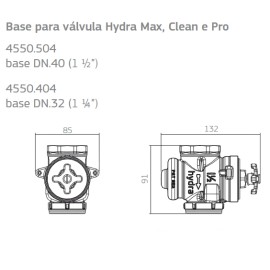 Base da Valvula Hydra Max /Clean/Pro 1.1/2 Deca 4550.504