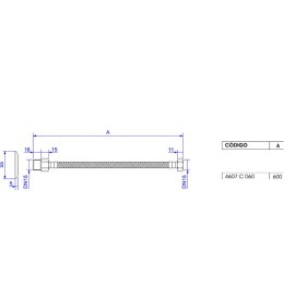 Ligação Flexivel Malha Aço Inox 60cm Deca 4607.C.060