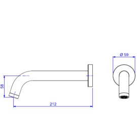 Bica Deca de Banheira Sky Parede 2171.C25 Bica Deca de Banheira Sky Parede 2171.C25