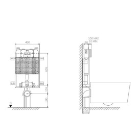 Caixa de Descarga Embutida Pneumatica Alvenaria Bacia Suspensa Deca 2501.CX.PN.AF