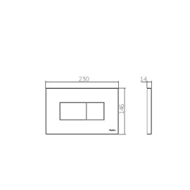 Acabamento para caixa de descarga embutida Pneumatica Quadra Duo branco 4900.E.HQD.DUO.BR