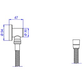 Kit flexivel Redondo Deca C/ suporte p/ Ducha manual 4605.C.170