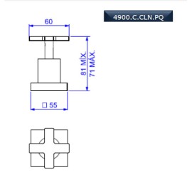 Acabamento Deca ate 1 polegada de gaveta Clean 4900.C.CLN.PQ