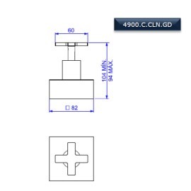 Acabamento gaveta 1 1/4 e 1 1/2 Clean Deca 4900.C.CLN.GD