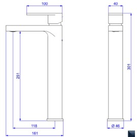Misturador Monocomando Bica Alta Deca lavatorio Drop 2885.C91